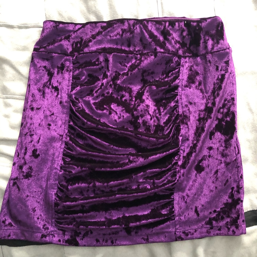 Velvet Purple Mini Skirt